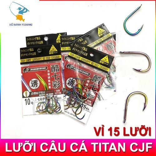 Lưỡi câu cá Titan 7 màu có ngạnh siêu cứng, siêu bén CJF