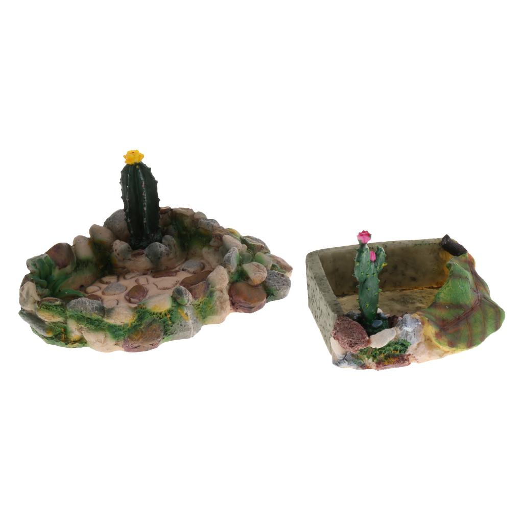 Reptile Food Water Dish Vivarium Decoration