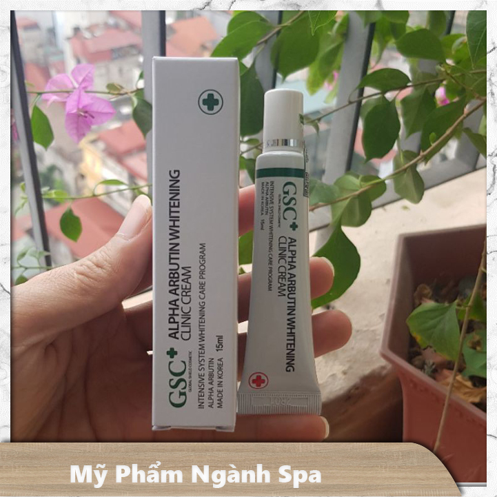 Kem hỗ trợ giảm thâm nám làm trắng da GSC ALPHA ARBUTIN WHITENING CLINIC CREAM