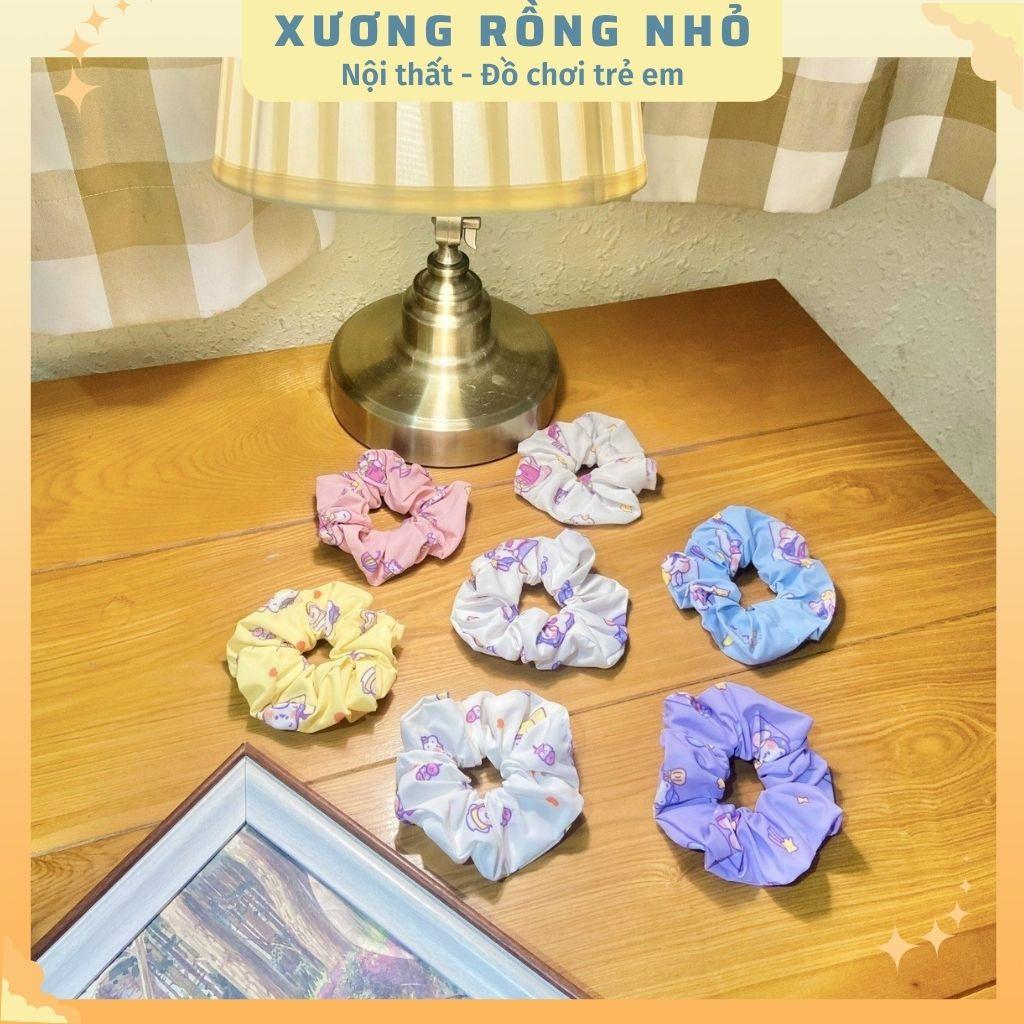 Dây cột tóc vải scrunchies - Dây buộc tóc scrunchies dễ thương màu pastel