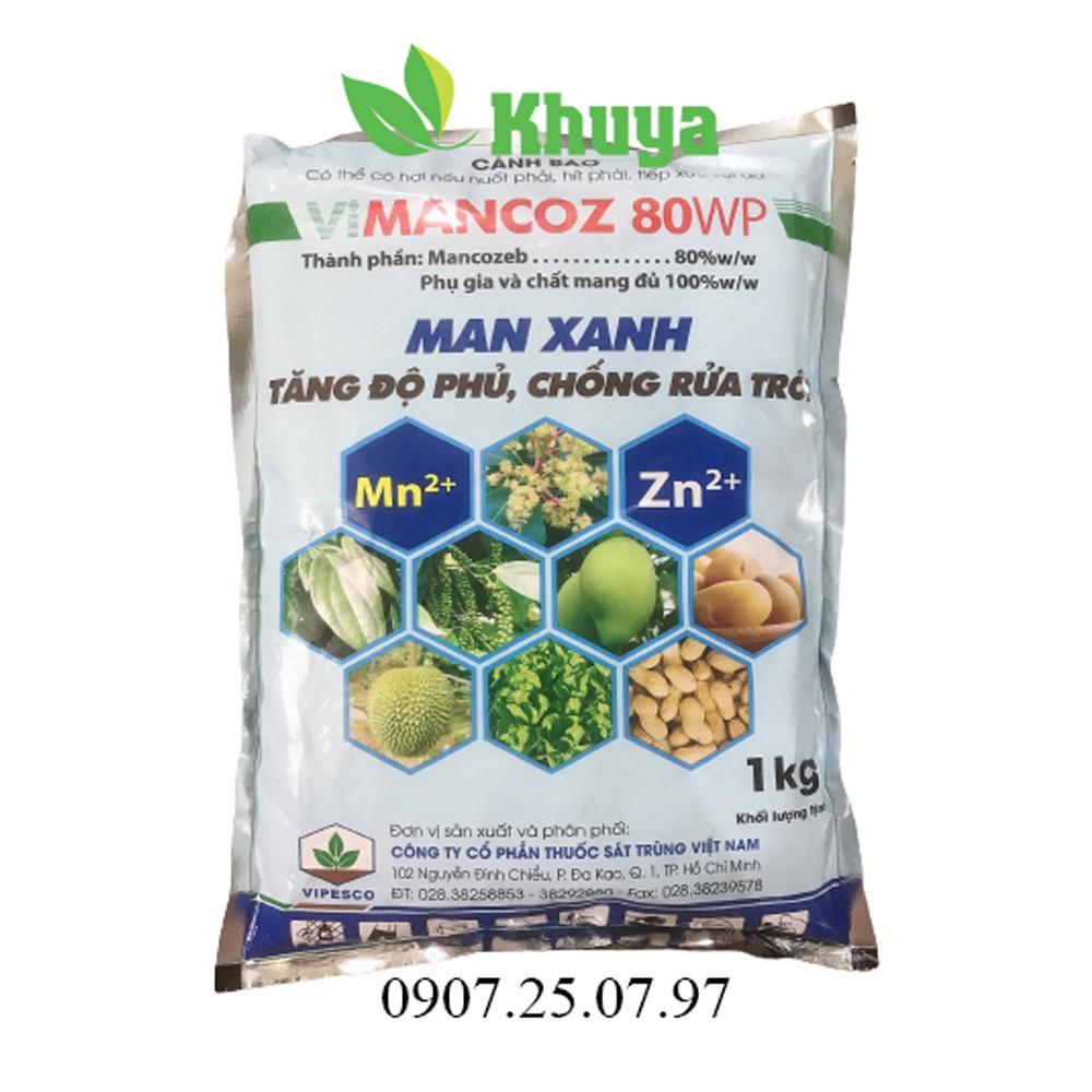 Thuốc Trừ Bệnh VIMANCOZ 80WP gói 1kg Man Xanh Mn và Zn