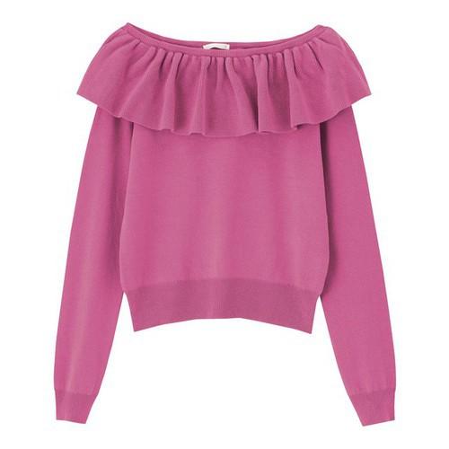 Áo len nữ cách điệu G#U màu 12 Pink - Áo len trễ vai