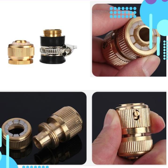 Bộ dây vòi xịt nước rửa xe, tưới cây . tăng áp 3 lần, loại 7m, 10m 206701 đầu đồng,cút đồng, + tặng đai