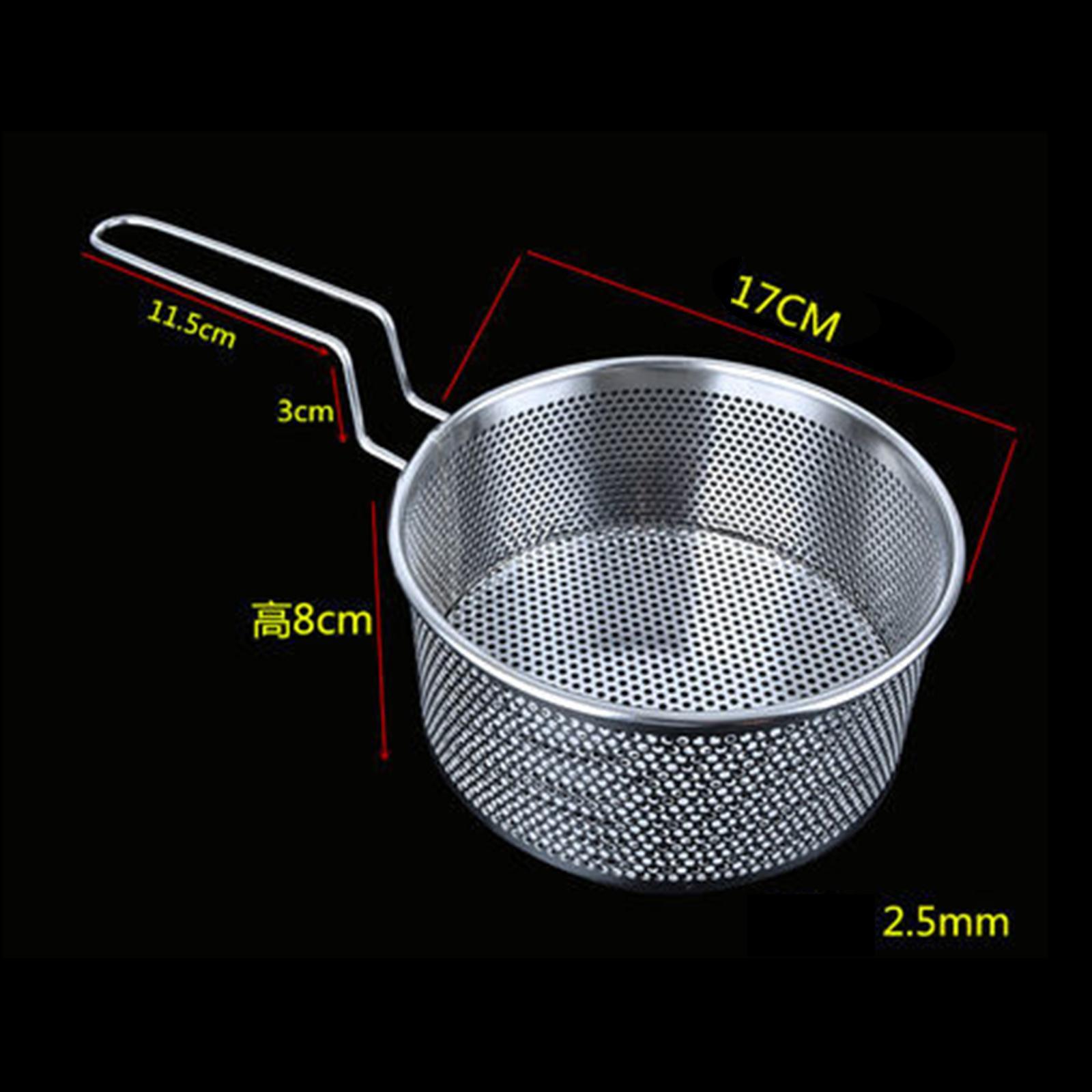 2-3pack Stainless Steel French Fry Chips Basket Net Strainer Kitchen Cooking