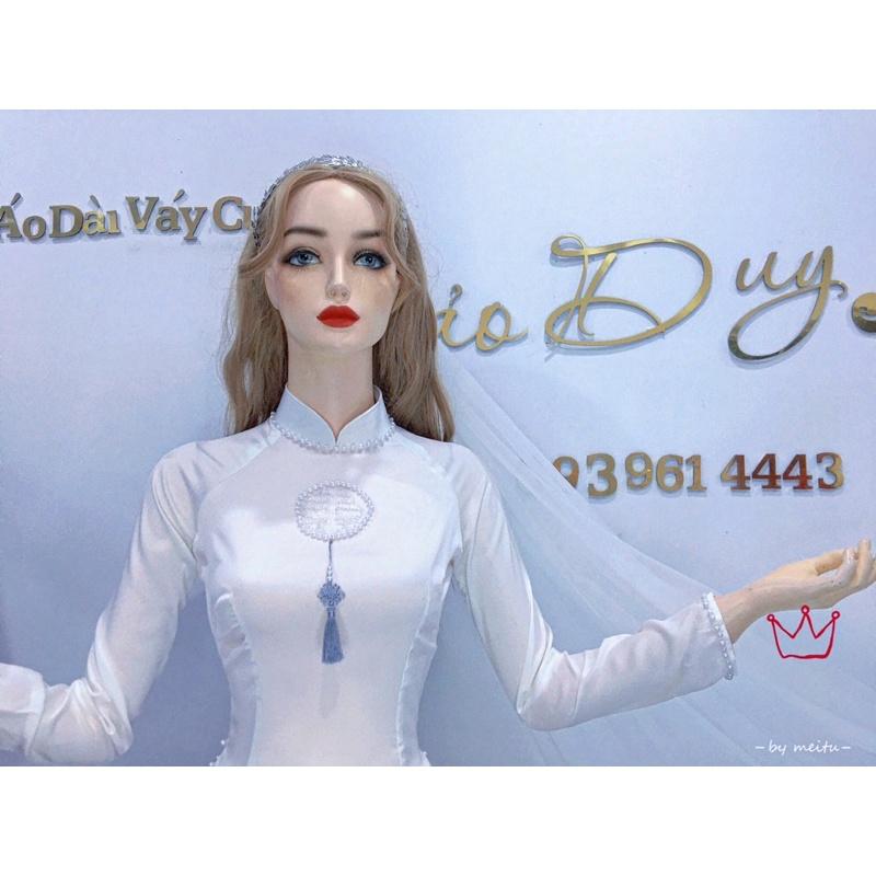 Áo dài lụa thêu đẹp nhiều màu có bigsize- áo dài hỏi cưới chụp ảnh Tết, đi tiệc đều được
