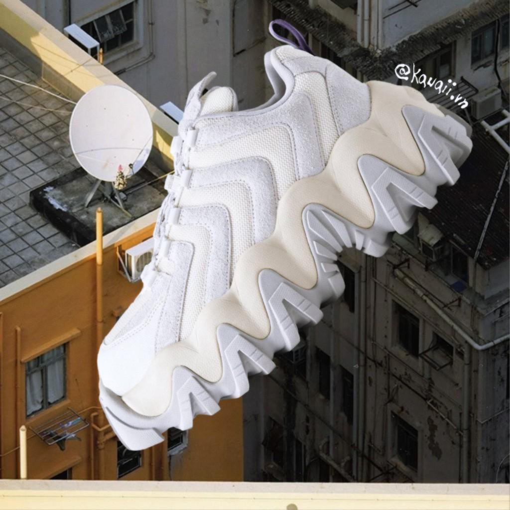 HEARTBEAT SNEAKERS - GIÀY THỂ THAO CHUNKY HỌA TIẾT NHỊP TIM đế 6cm .