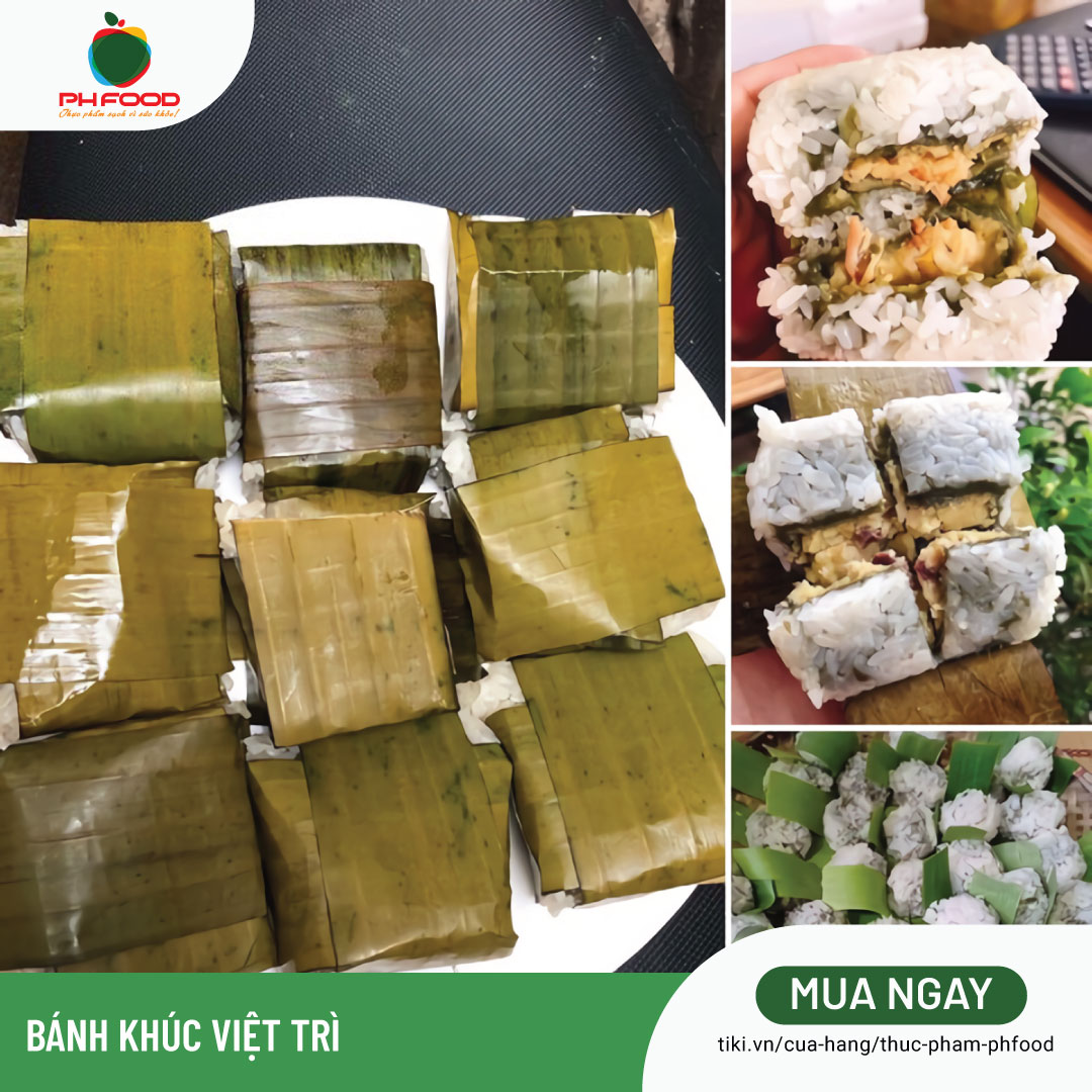 - Bánh Khúc Việt Trì - Túi 10 Cái Trắng - Đông Lạnh