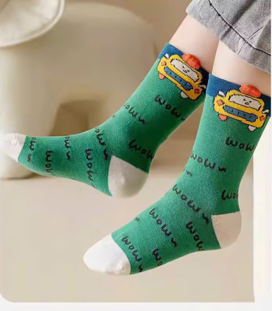 SET 5 ĐÔI TẤT VỚ XANH DỄ THƯƠNG TỪ 1-12 TUỔI DÀNH CHO BÉ TRAI BÉ GÁI