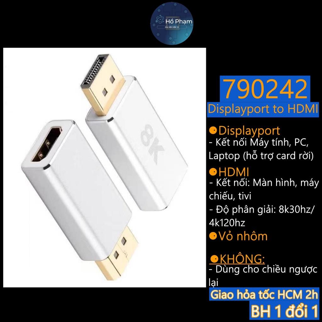 Đầu chuyển Displayport ra HDMI hỗ trợ 4K30hz/ 4k60hz/ 4k120hz - Hồ Phạm