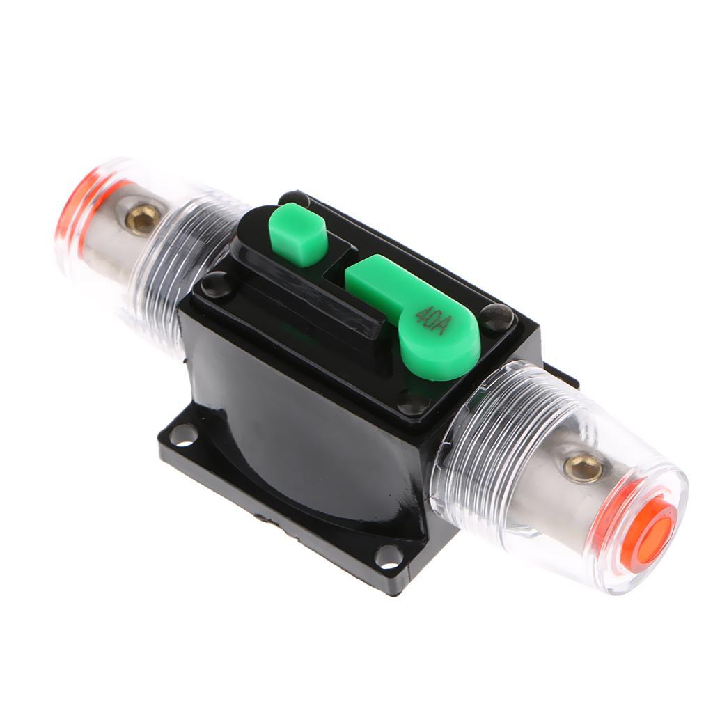 2pcs 20/40A Car Audio Inline Thermal Circuit Breaker Manual Reset Overload