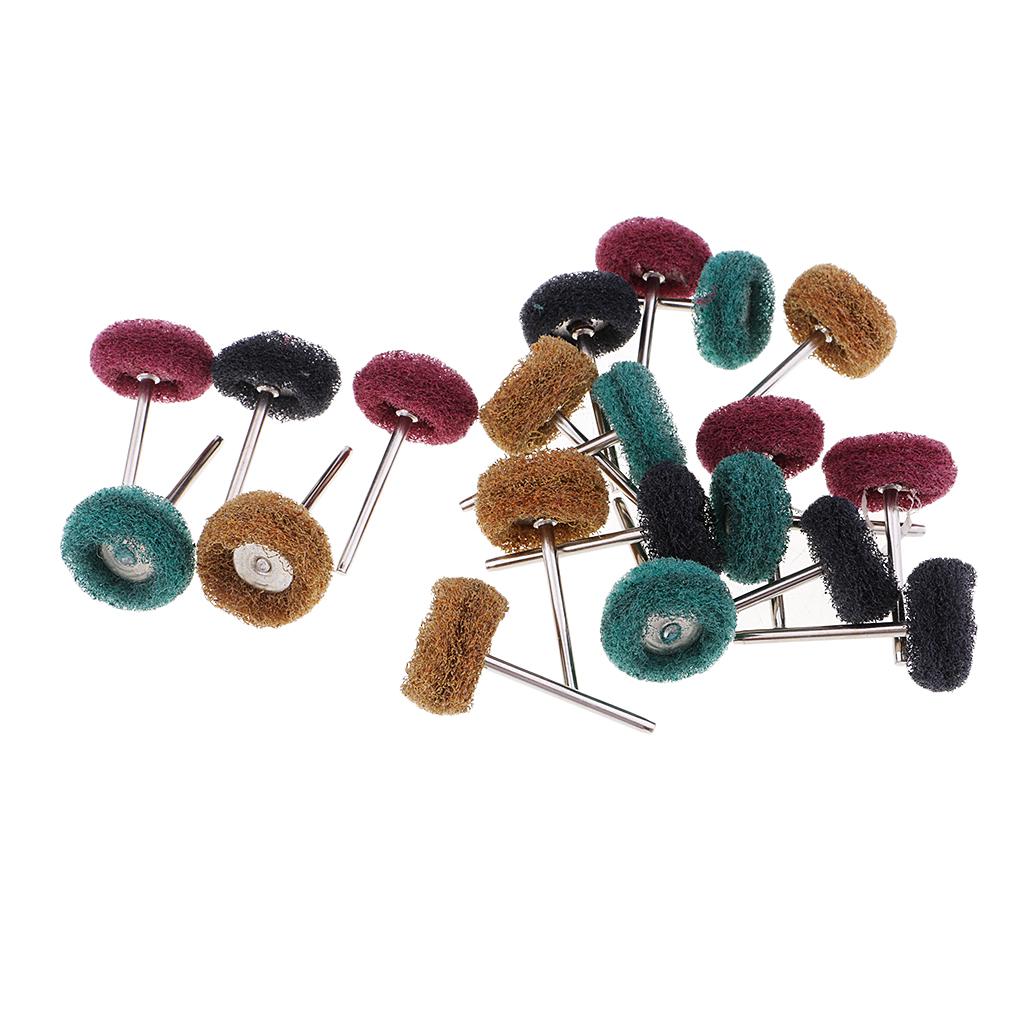 20pc Abrasive Wheel Nylon Fiber Grinding Head Buffing Polishing Wheel 1"25mm