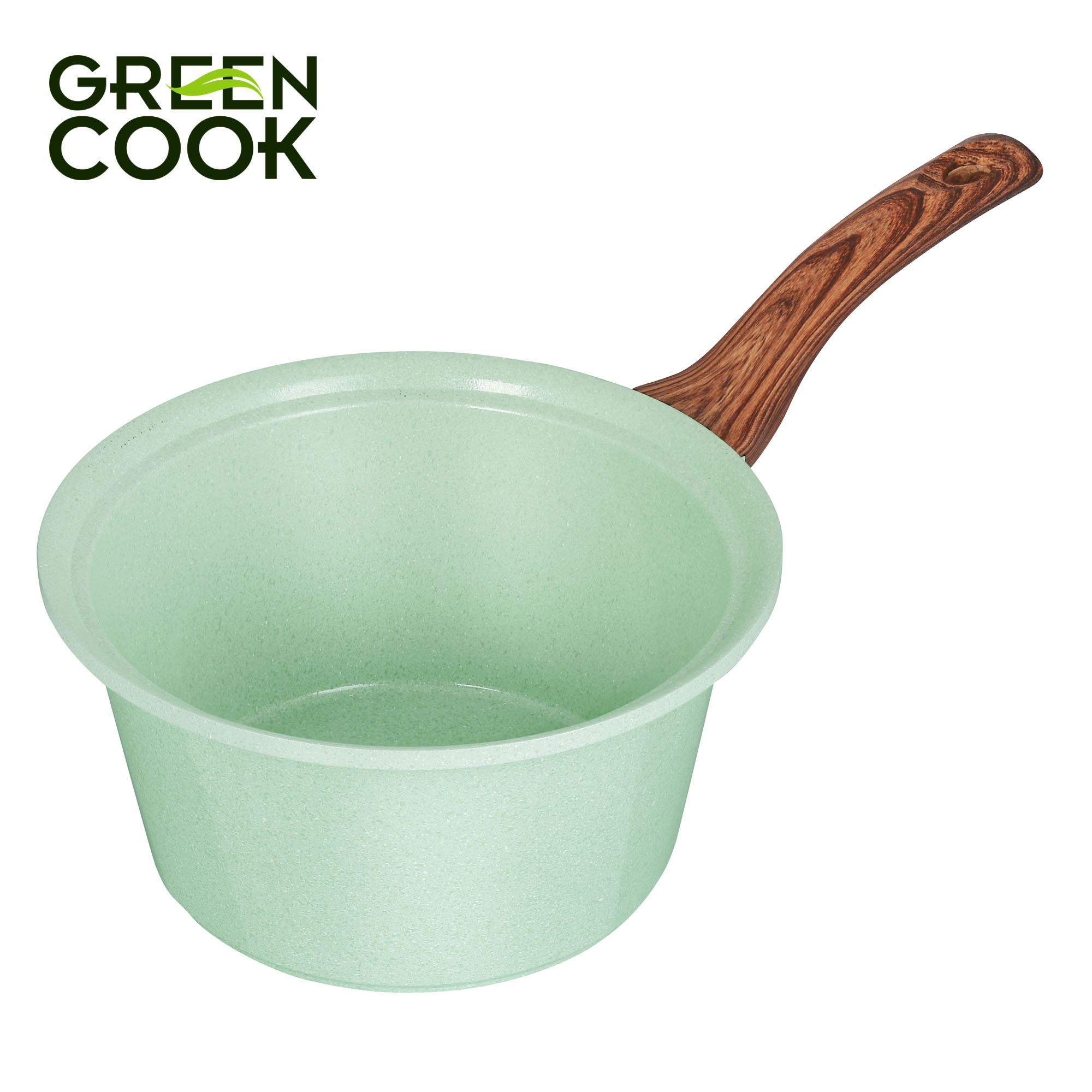 Nồi đúc men đá xanh ngọc 18 cm Green Cook GCS05-18IH công nghệ Hàn Quốc - Hàng chính hãng