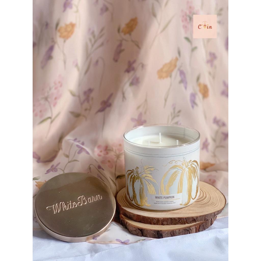 (BBW 3 bấc) Nến thơm Bath and Body Works 3-wick candles 411g hàng Mỹ - Tone Autume hương hoa cỏ, gỗ, mùa lễ