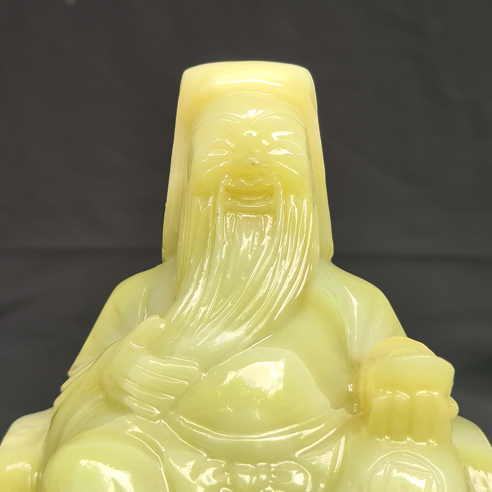 Bộ Thần Tài Thổ Địa - Đá Ngọc Onyx Xanh - 16Cm - Mx