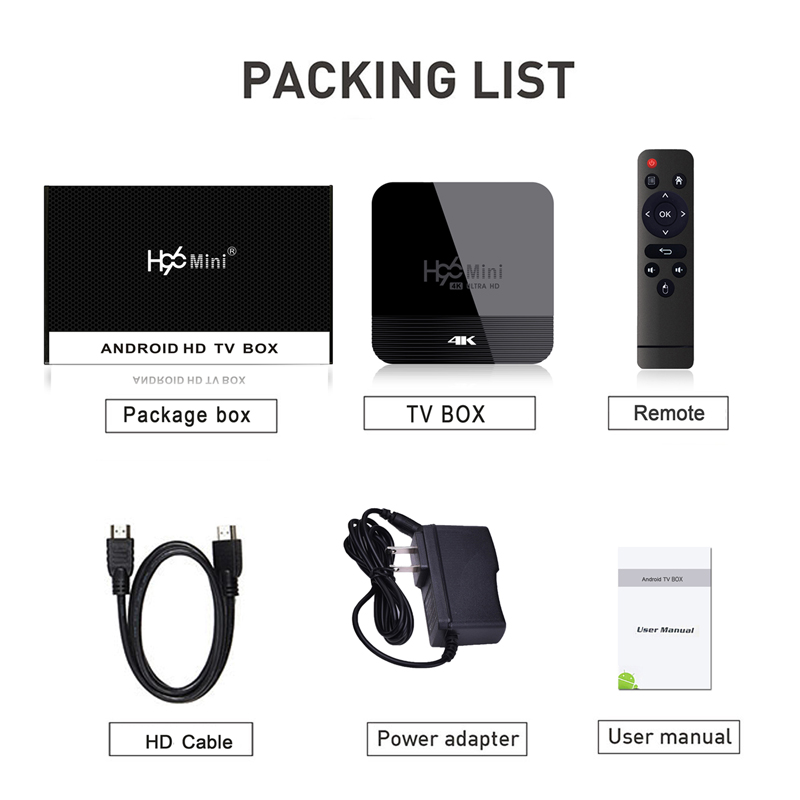 Android TV BOX, tivi box RAM 2G, Bộ nhớ 16G, xem phim 4K, hỗ trợ tính năng tìm kiếm bằng giọng nói mới nhất hiện nay H96MINIH8