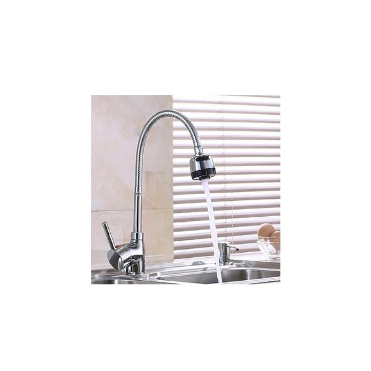 VÒI RỬA CHÉN NÓNG LẠNH CẦN MỀM XOAY INOX 304