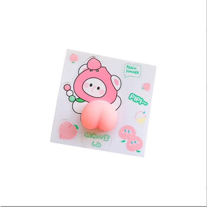 Miếng dán sticker mochi hình cái mông đào siêu cute BAG U SQMONGDAO075