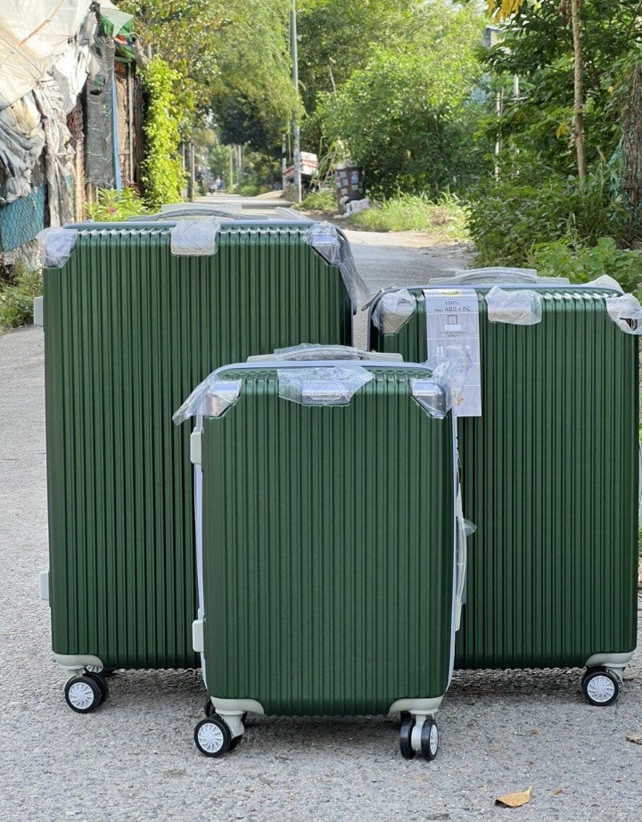 Bộ 3 cái Vali kéo du lịch gia đình Tundo nhựa ốp góc chống va đập size 20, 24 và 28 đủ màu lựa chọn