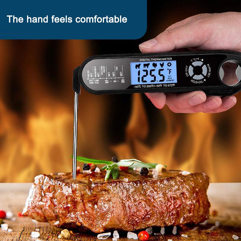 Thermometer Instant Read Thermometer with Foldable 2 Probes BBQ