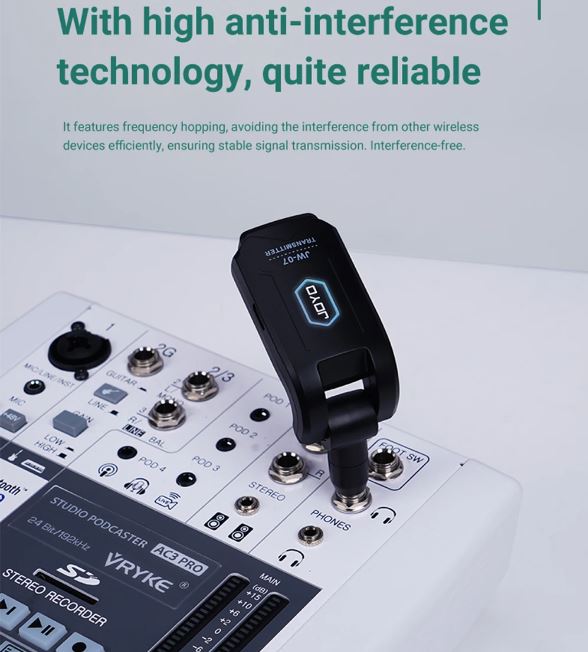 JOYO JW-06 JW-07 Digital Wireless Transmitter&amp; Receiver- Bộ Thu Phát Tín Hiệu Không Dấy Cho Thu Âm Biểu Diễn Nhạc Cụ- Hàng Chính Hãng