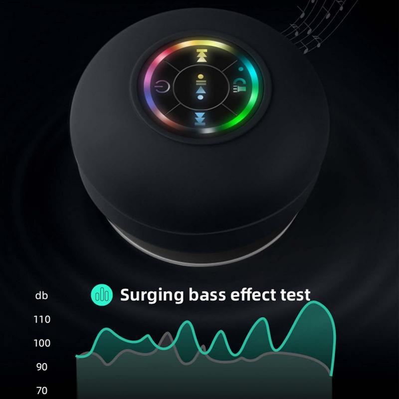 Loa Bluetooth mini Phòng tắm không thấm nước Âm thanh Loa vòi hoa sen không dây Ánh sáng RGB cho Loa Soundbar điện thoại Loa ô tô rảnh tay Màu sắc: Xanh lam
