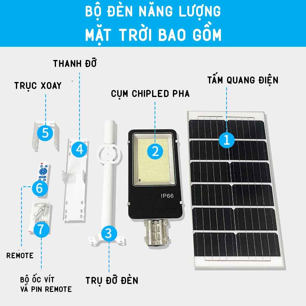 Đèn Đường Năng Lượng Mặt Trời 300W