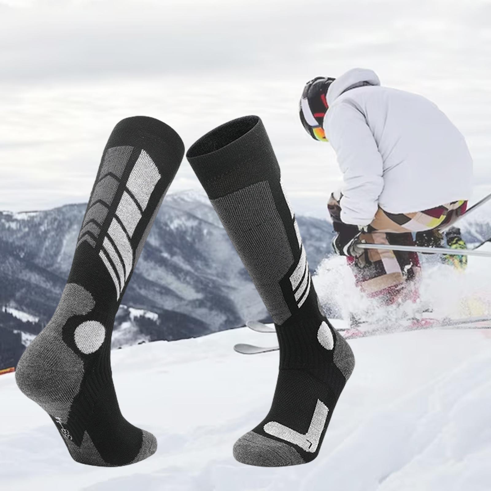 Ski Socks Winter Knee High Socks for Snowboarding Volleyball Mens Women