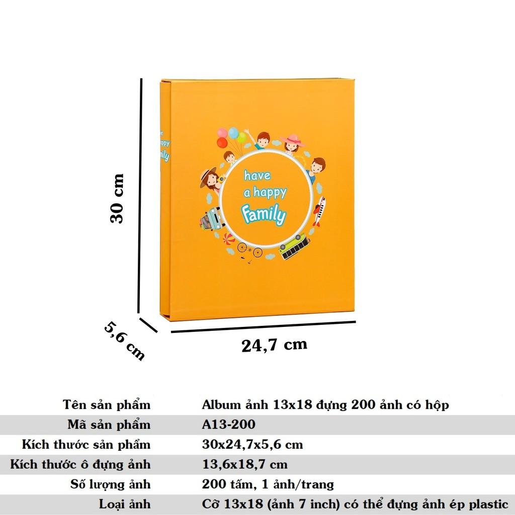 Album ảnh 13x18 đựng 200 tấm có hộp sang trọng bìa chống thấm nước