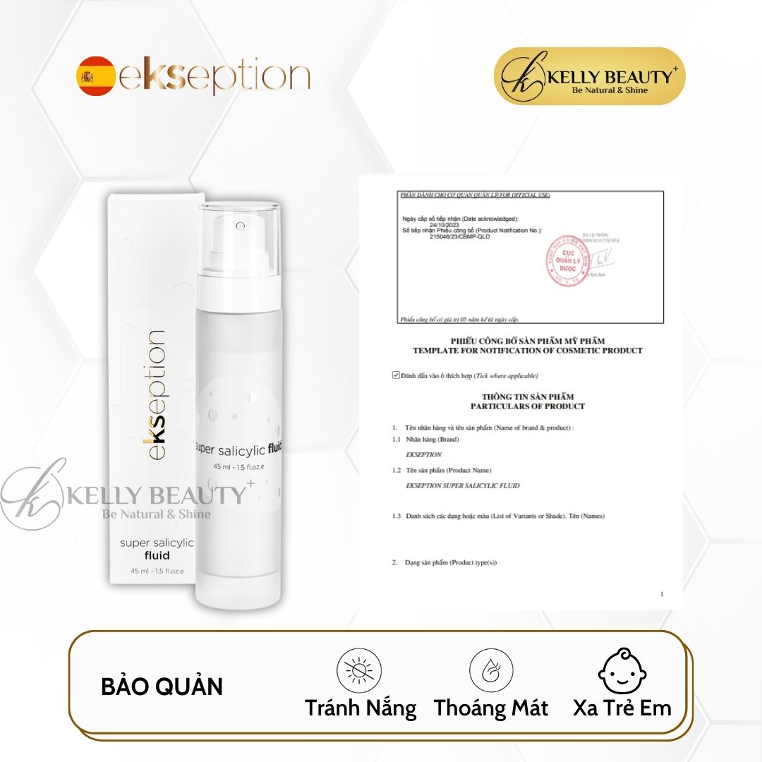 Nhũ Tương Giảm Dầu Thừa và Giảm Mụn ekseption Super Salicylic Fluid | Kelly Beauty
