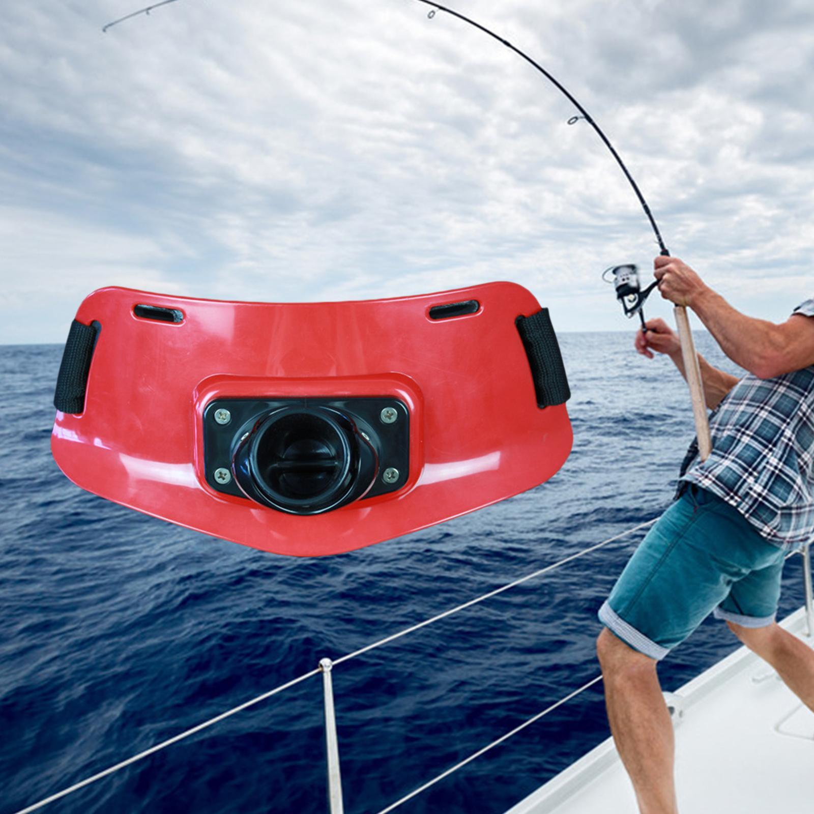 Fishing Waist Rod Holder ABS  Seawater Tackle Padded Red and Black