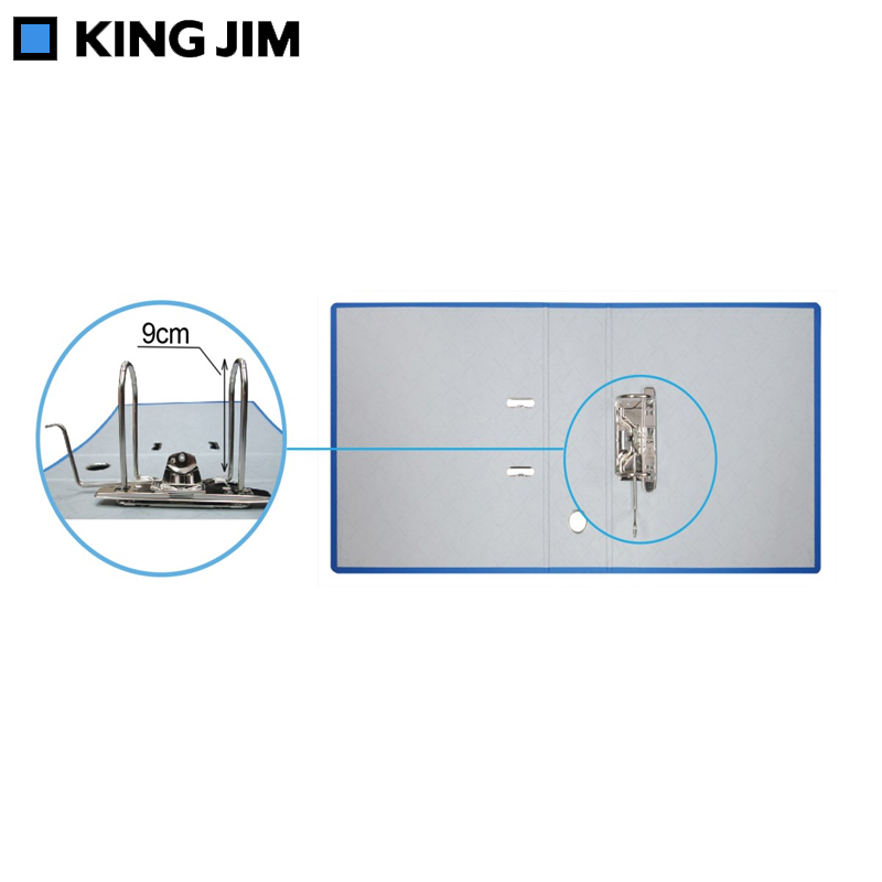 BÌA CÒNG BẬT F4-9CM KING JIM 2797GSV BLUE