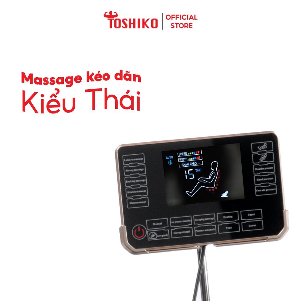 Ghế Massage Toàn Thân điều khiển giọng nói Đa Năng Toshiko T20 bảo hành 6 năm sở hữu con lăn 4D massage di chuyển, Ghế massage Cao Cấp với hệ thống AI scanbody chuyên biệt giúp con lăn điều chỉnh