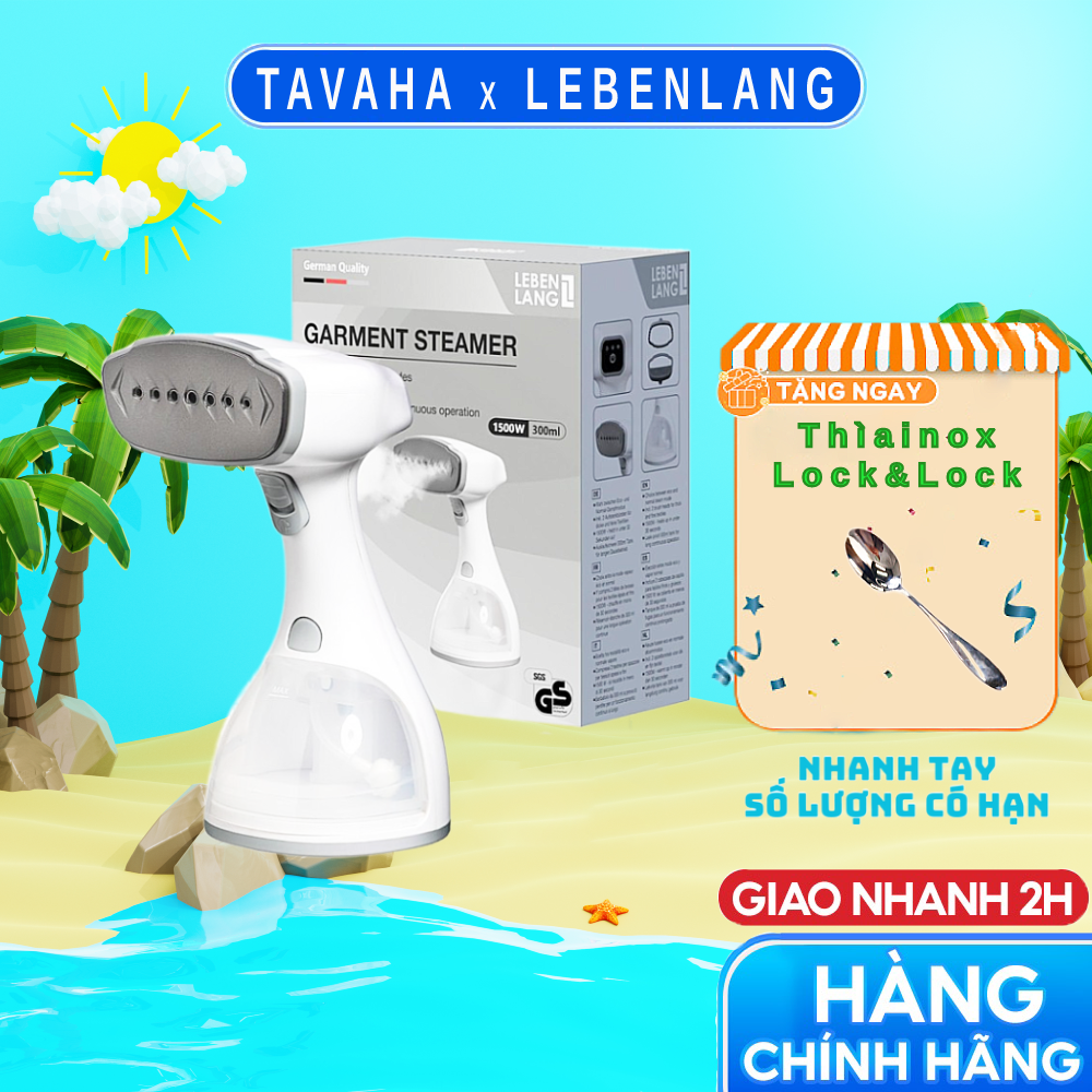 Bàn là hơi nước cầm tay LEBENLANG LBD528W, công suất 1500W-300ml, BẢO HÀNH 24 THÁNG