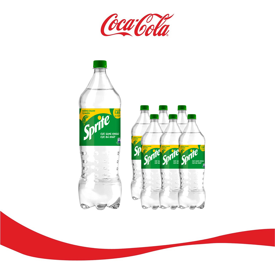 Lốc 6 Chai Nước Giải Khát Có Gas Sprite 1.85L x 6