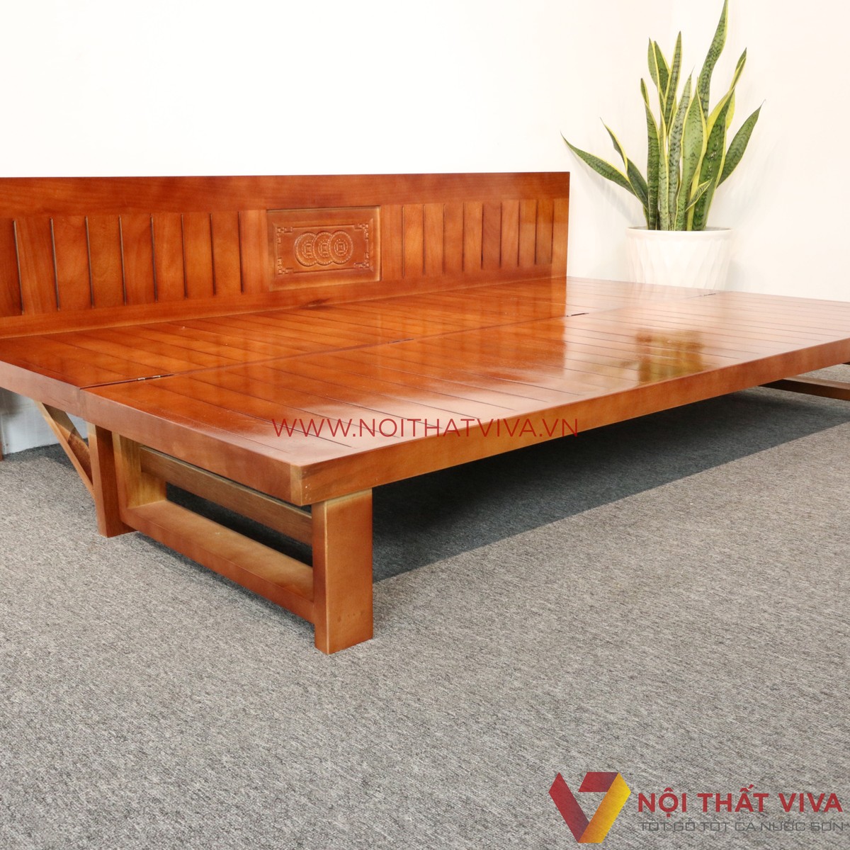 Ghế Gấp Trường Kỷ Gỗ Xoan Mở Ra Thành Giường 1m9x1m4 Bền Đẹp