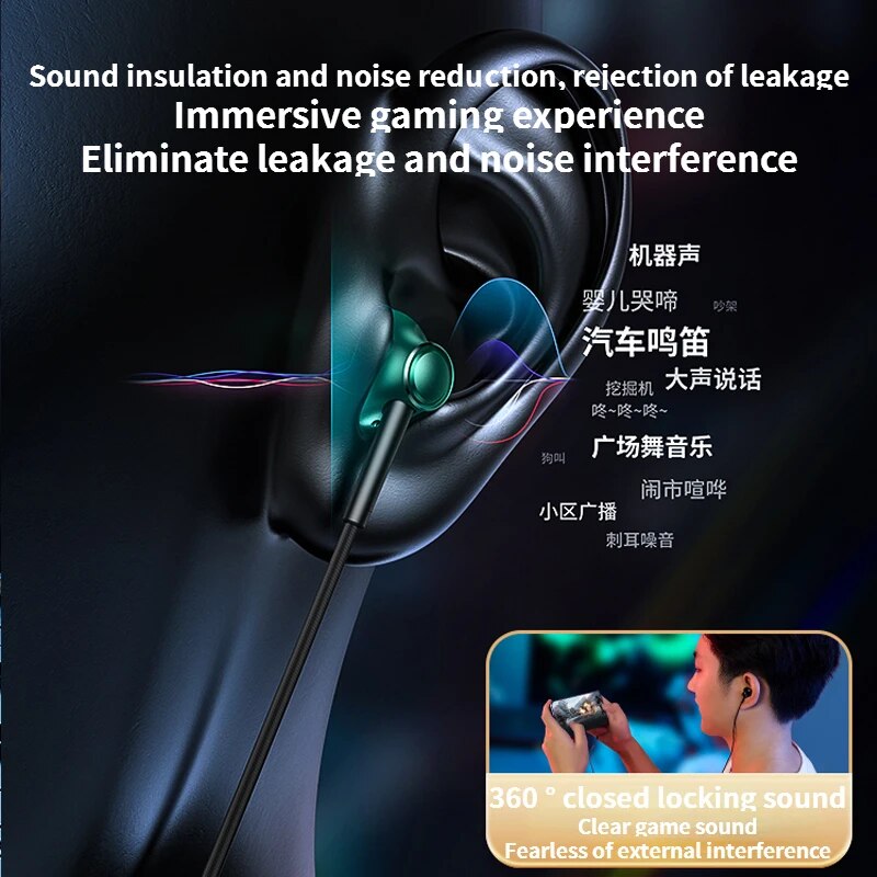 Tai Nghe Có Dây Baseus Encok H06 lateral in-ear Wired Game Earphone (Hàng chính hãng)