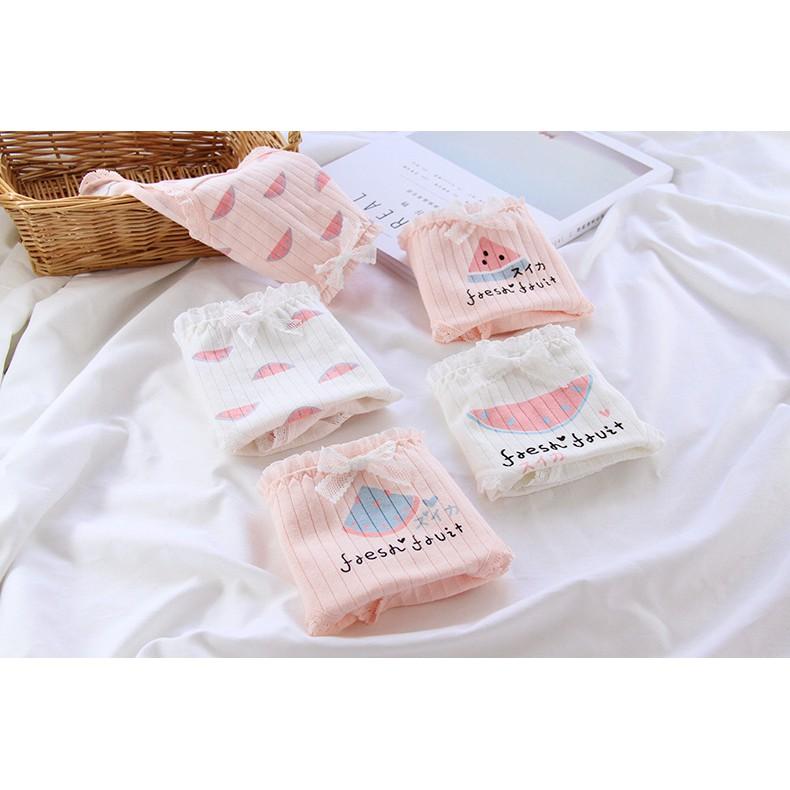 Quần Lót Nữ Cotton Kháng Khuẩn Hình Dưa Hấu Xuất Hàn Hàng Loại Đẹp.