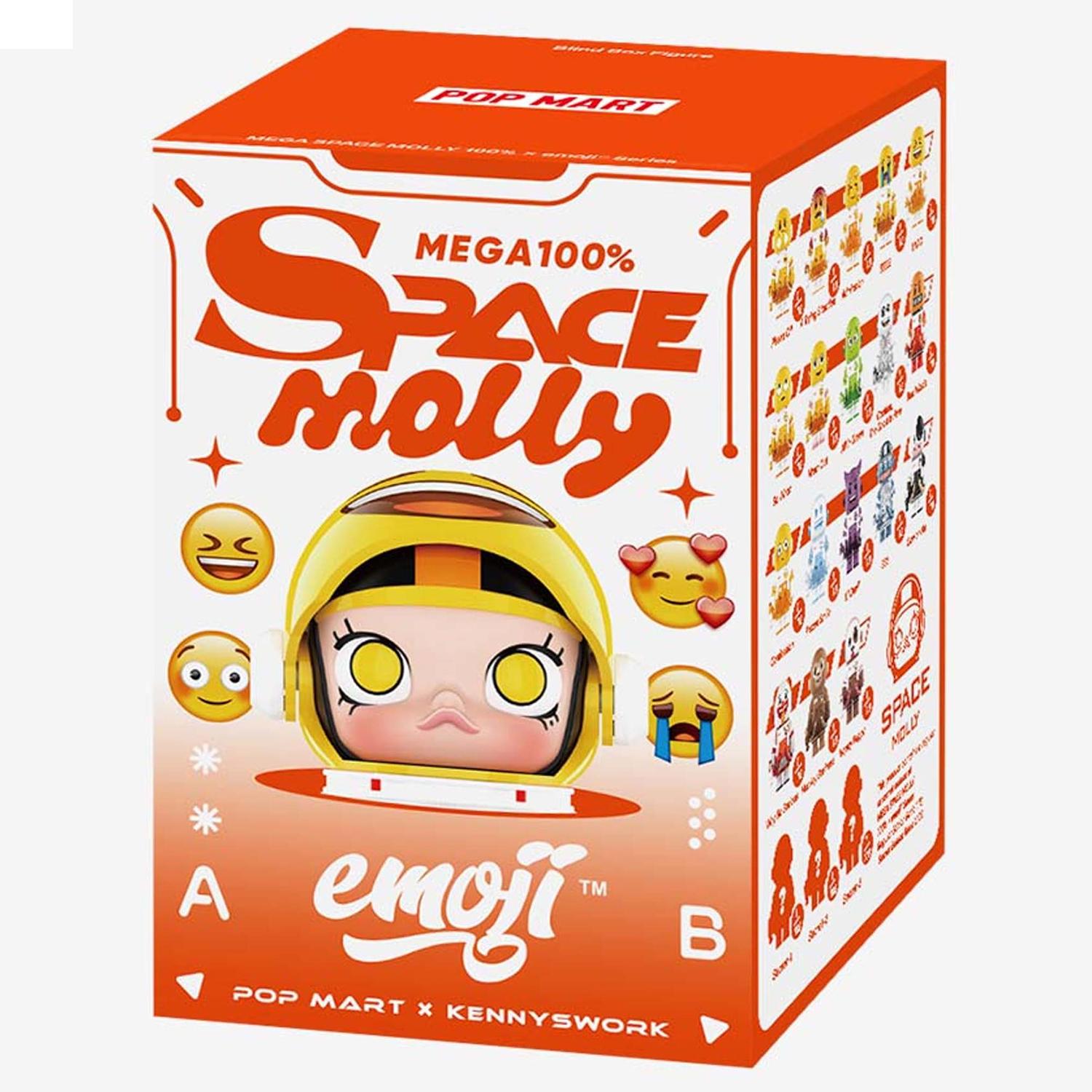 Đồ Chơi Mô Hình Pop Mart Mega Space Molly 100% x Emoji Series 4 (Mẫu Sản Phẩm Bên Trong Là Ngẫu Nhiên)