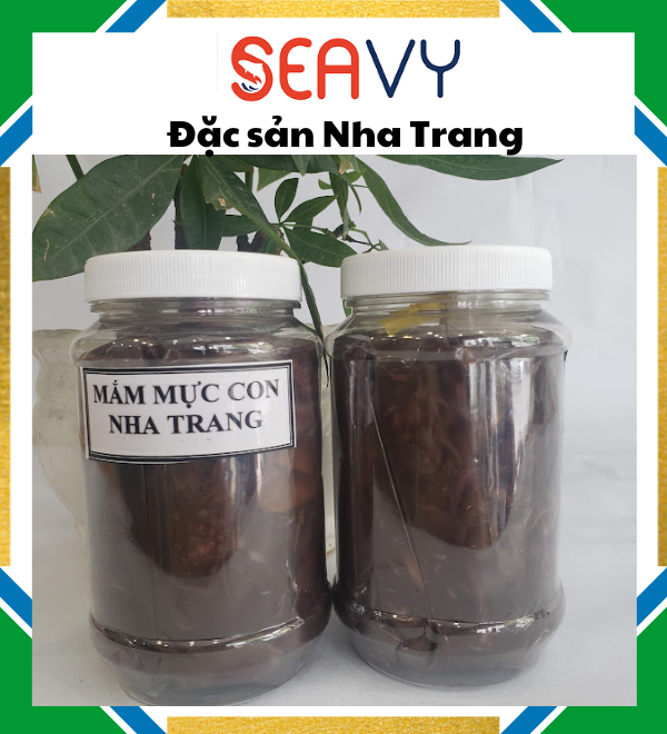 Đặc Sản Nha Trang - Mắm Mực Nha Trang Nguyên Con Hương Vị Tuyệt Vời , Seavy Hộp 500G