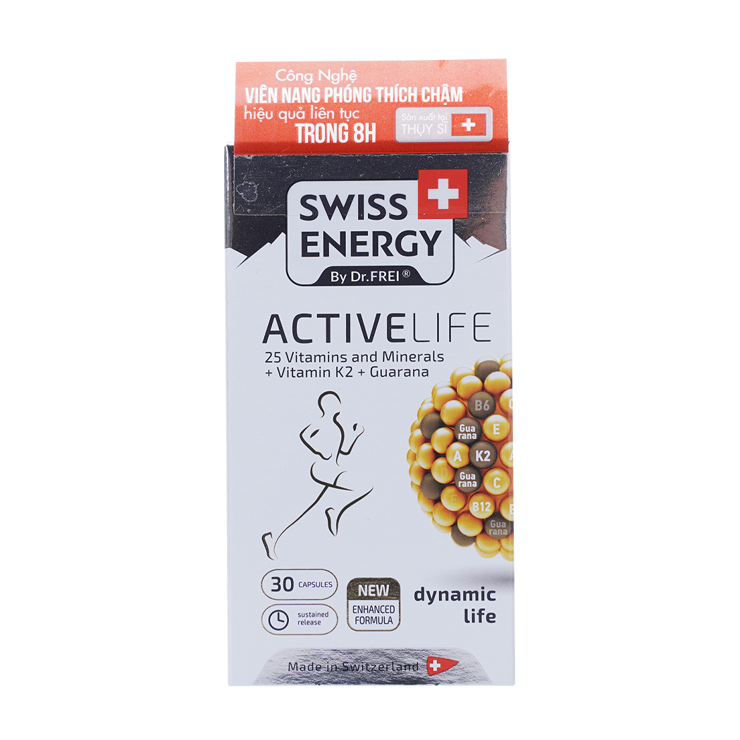 Viên nang bổ sung năng lượng Swiss Energy Active Life (Hộp 30 viên)