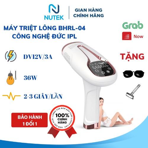 Máy triệt lông toàn thân IPL sở hữu công nghệ triệt lạnh độc quyền của Đức, làm dịu da, giảm mẩn đỏ và sưng tấy BHRL04