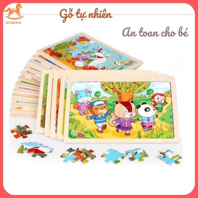 Đồ chơi Puzzle ghép hình 24 chi tiết - Tranh xếp hình gỗ cho bé 15x 22.5 cm