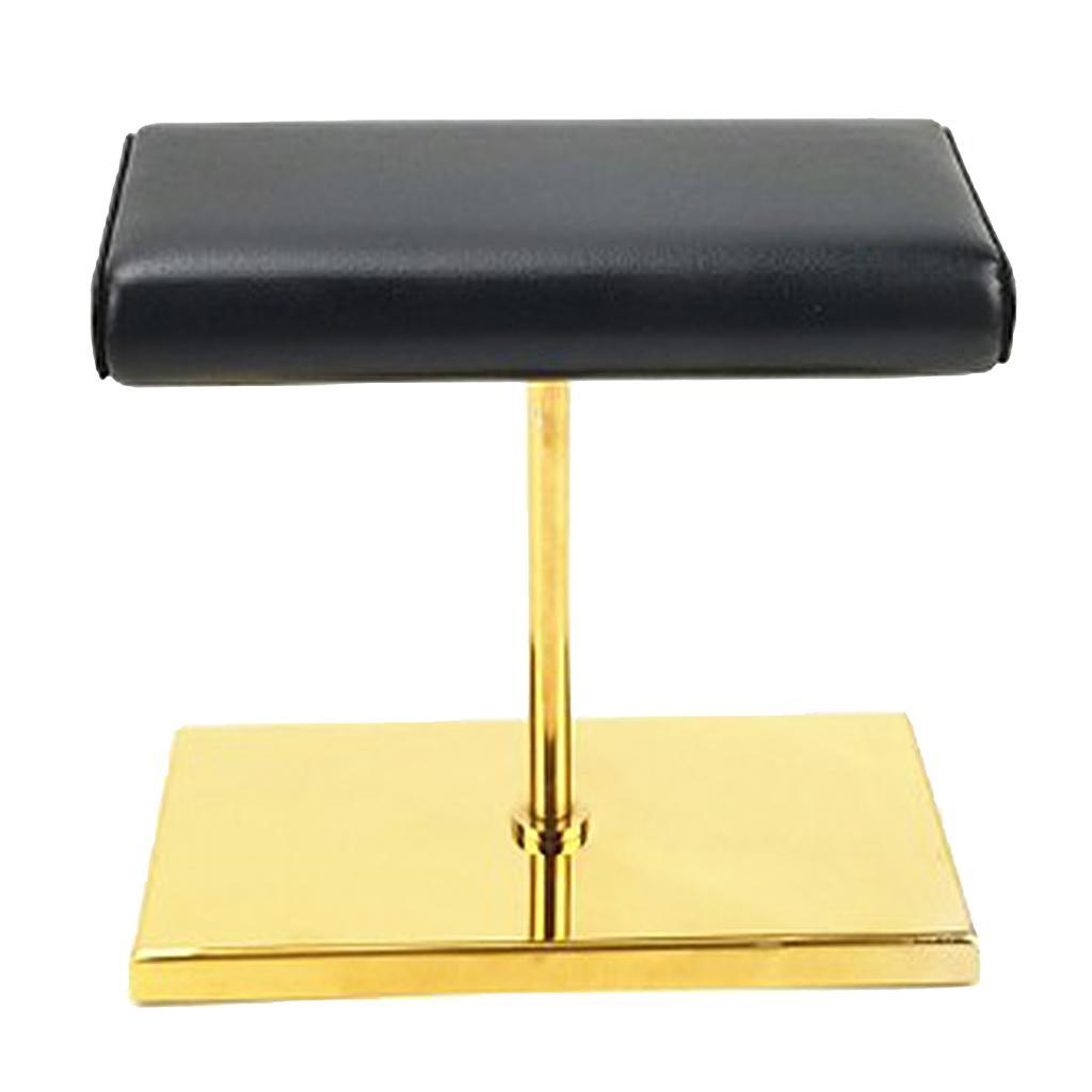 Metal Base &amp; PU Leather Watch Holder Stand for Display T-Bar Rack for Jewelry