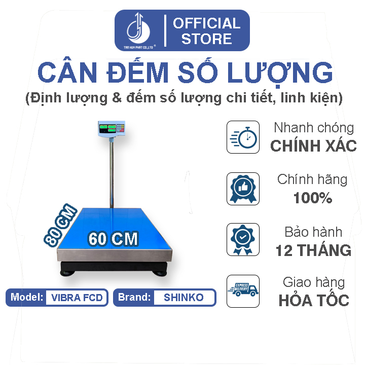 Cân Đếm Số Lượng Vibra FCD - Mặt Bàn Cân 600X800MM