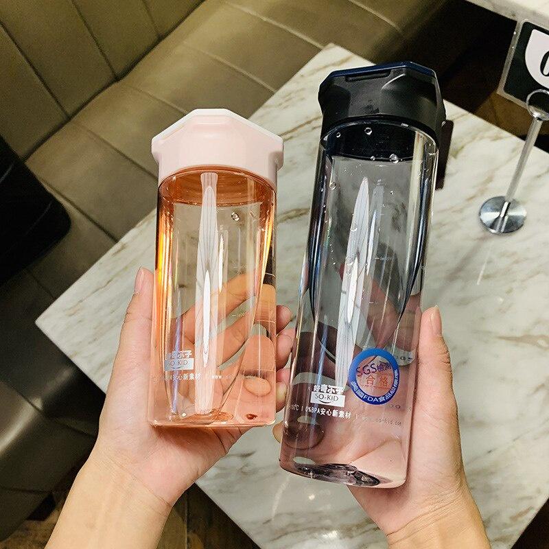 Water Cup Portable Hidden Handle Leak-proof Handy Cup Male and Female Students Creative Trend Outdoor Sports Plastic Tea Cup