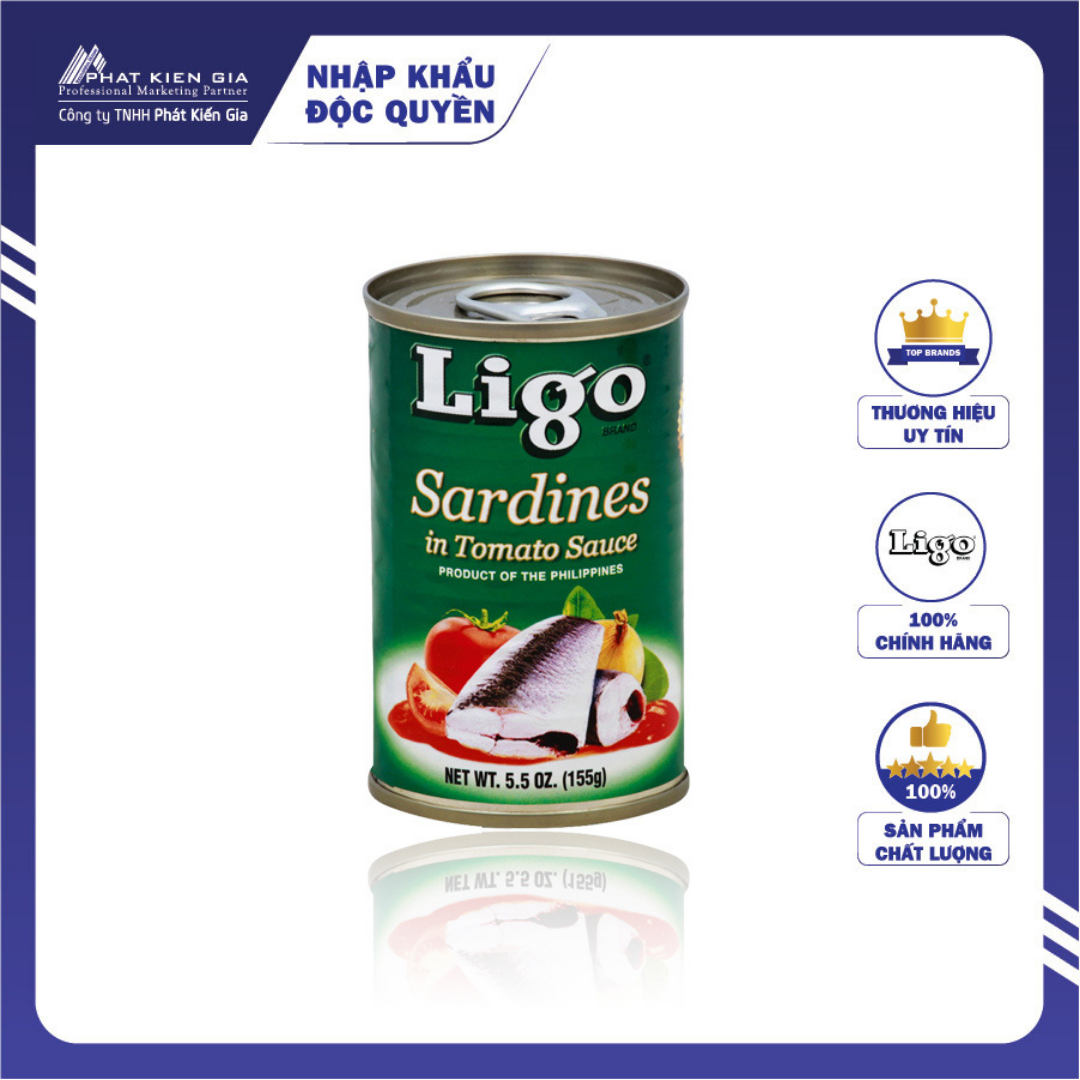 Cá Mòi Sốt Cà Ligo 155g (Thương Hiệu Mỹ - SX Philipines)
