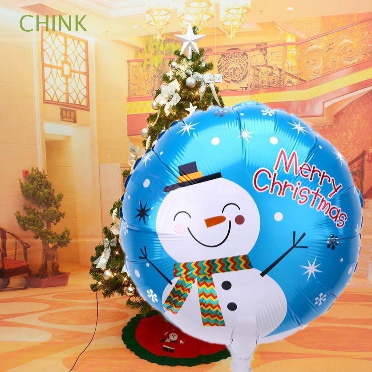 Bộ bong bóng chim cánh cụt Merry Christmas trang trí Noel