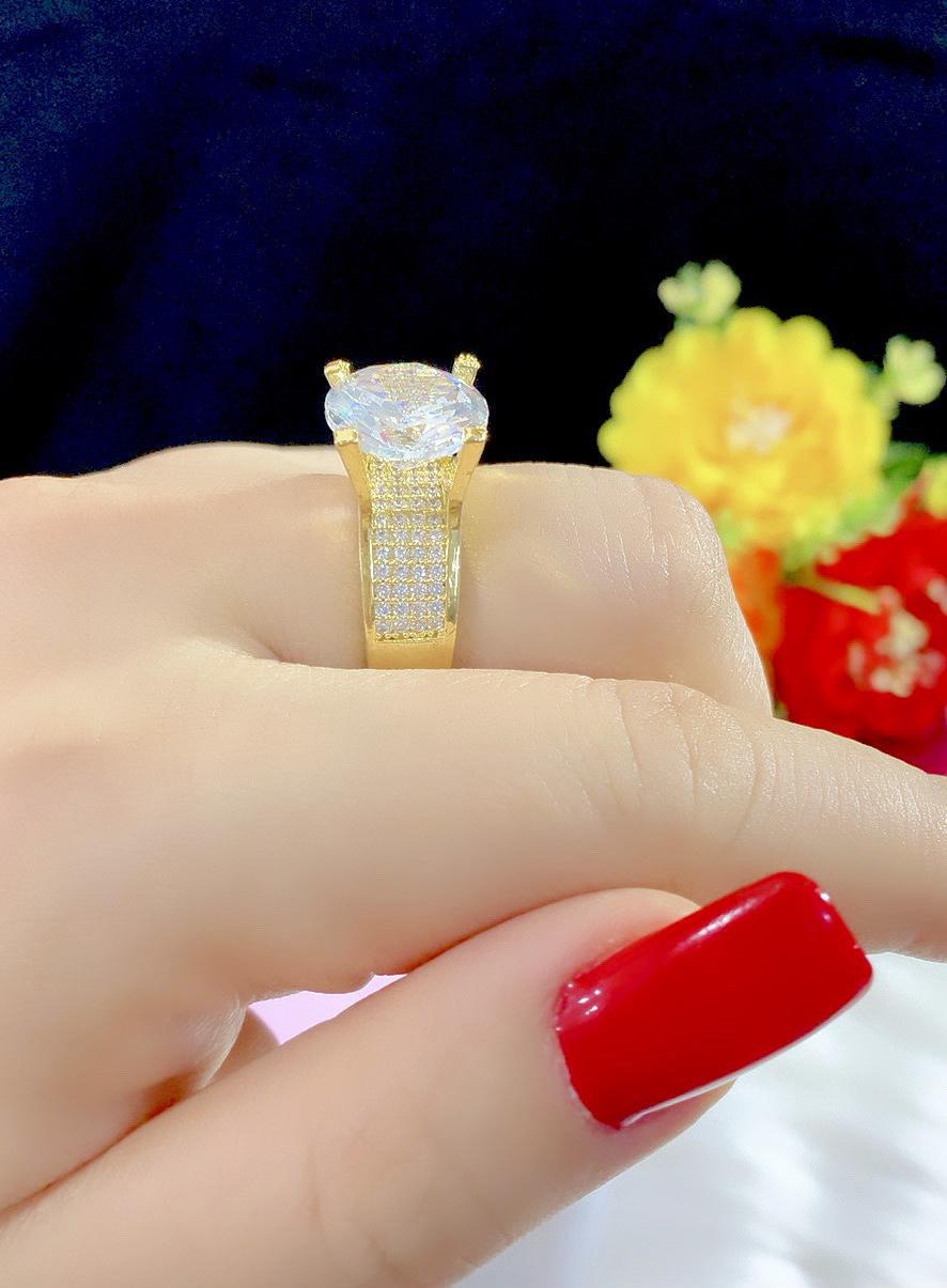 Nhẫn nữ đính xoàn mạ 18k cao cấp P325