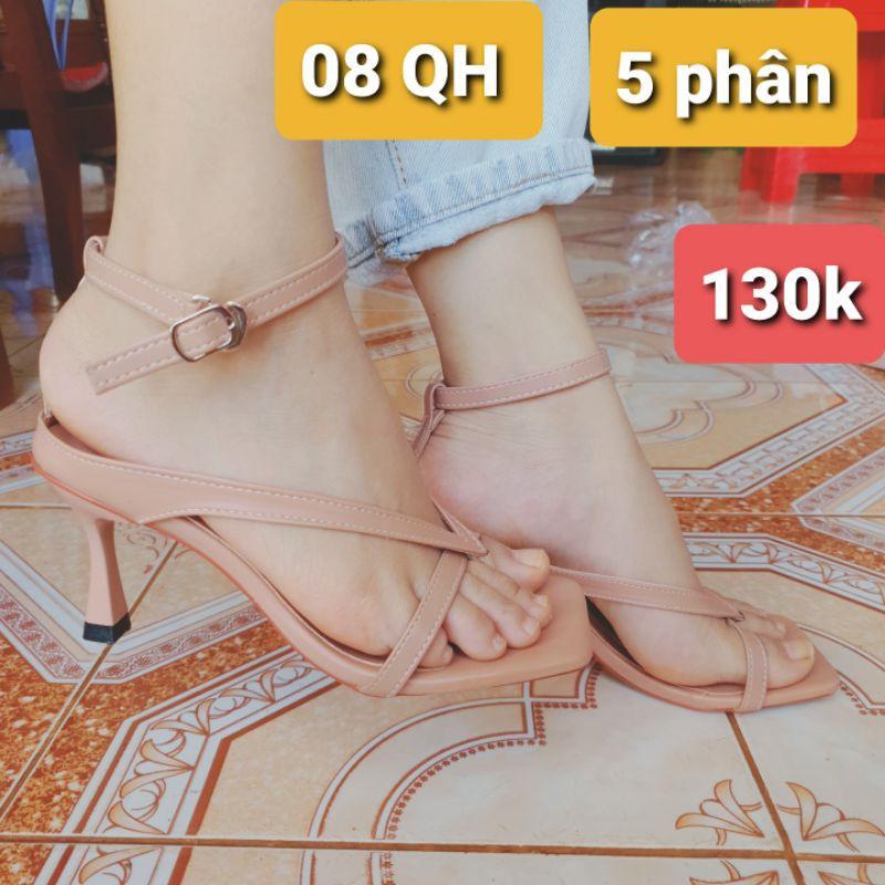 Giày Sandal Quai Hậu Cao Gót Nữ 5 Phân Kẹp Ngón - MS 08QH