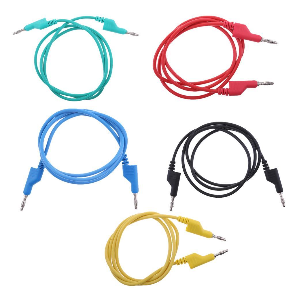 Silicone Test Lead 4mm Banana Plug Male Stackable to Banana Plug 1m Red
